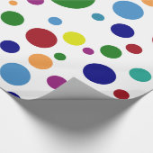 Festliche bunte Punkte in den verschiedenen Farben Geschenkpapier (Ecke)