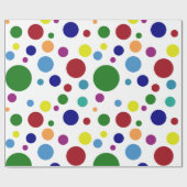Festliche bunte Punkte in den verschiedenen Farben Geschenkpapier (Flach)