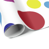 Festliche bunte Punkte in den verschiedenen Farben Geschenkpapier (Rolleneckpunkt)