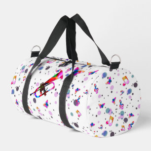 Festliche bunte Trompetenmusik-Splash Duffle Bag