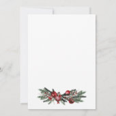 Festliche Burgund Grün Weihnachten Weihnachten Einladung (Rückseite)