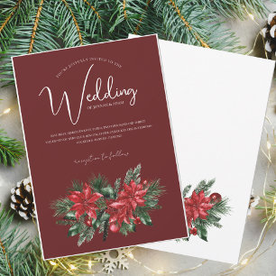 Festliche Burgund Grün Weihnachten Weihnachten Einladung