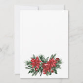 Festliche Burgund Grün Weihnachten Weihnachten Einladung (Rückseite)