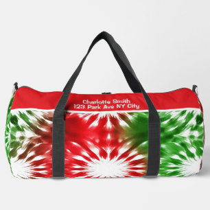 Festliche Burst-Tie-Dye-personalisierte Feiertags- Duffle Bag