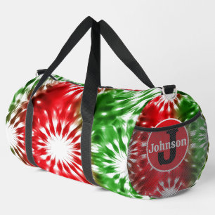 Festliche Burst-Tie-Dye-personalisierte Feiertags- Duffle Bag