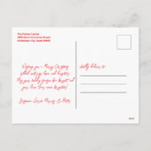 Festliche Candle Pine Branches Weihnachtsgrüße Feiertagspostkarte (Rückseite)