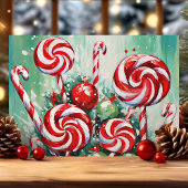 Festliche Candy Cane und Peppermint Weihnachten