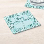 Festliche Candy Canes Peppermint Rechteckiger Pappuntersetzer (angewinkelt)