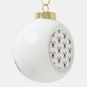 Festliche Candystick-Keramik Ball Ornament (Links)
