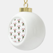 Festliche Candystick-Keramik Ball Ornament (Rechts)