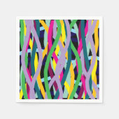 Festliche chaotische Wavy-Linien Serviette (Vorderseite)