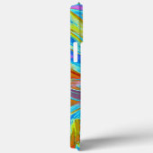 Festliche Chartreuse und Blue Dahlia Blume Petals Case-Mate iPhone Hülle (Rückseite / Rechts)