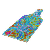 Festliche Chartreuse und Blue Dahlia Blume Petals Schneidebrett (Ecke)