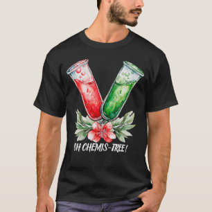 Festliche Chemie-Reagenzglas-Pun-Art T-Shirt