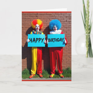 Festliche Clown-Geburtstagskarte Karte