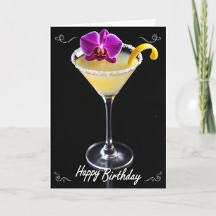 Festliche Cocktail-Geburtstagskarte Karte
