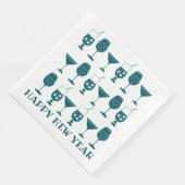 Festliche Cocktail Party Drinks Glücklich Neues Ja Serviette (Ecke)