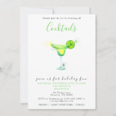 Festliche Cocktails Weihnachts-Party Einladung (Vorderseite)