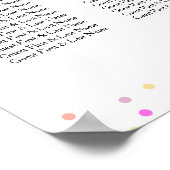 Festliche Confetti-Hochzeitstabelle Poster (Ecke)