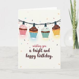 Festliche Cupcake-Lichtkarte Karte
