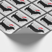 Festliche Dackel Name des Hundes Geschenkpapier (Ecke)