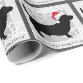 Festliche Dackel Name des Hundes Geschenkpapier (Rolleneckpunkt)