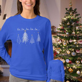 Festliche Damen Weihnachten Fa La Shirt