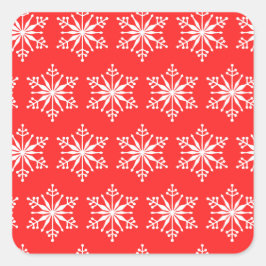 Festliche Decorative Snowflake Sticker. Quadratischer Aufkleber