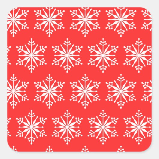Festliche Decorative Snowflake Sticker. Quadratischer Aufkleber (Vorderseite)