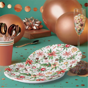 Festliche Dekoration Weihnachten Pappteller