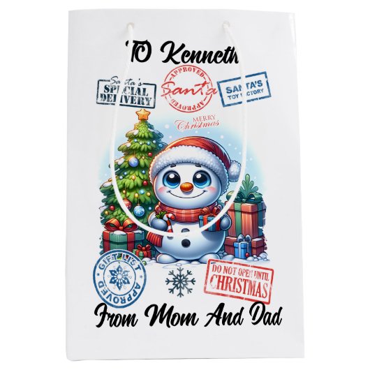 Festliche Dekorationen Mittlere Geschenktüte (Vorderseite)