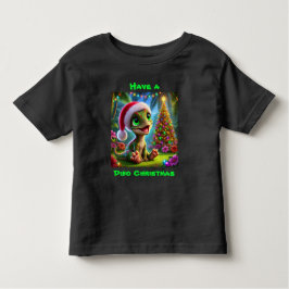 Festliche Dinosaurier Weihnachten Kleinkind T-shirt