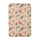 Festliche Dinosaurier Weihnachtsbaum Urlaubsmuster Badematte (Vorderseite Vertikal)