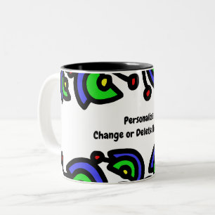 Festliche Doodle-Kunst 44 Zweifarbige Tasse