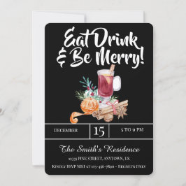 Festliche Drinks Party essen Drink & Sei fröhlich! Einladung
