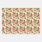 Festliche Dschungeltiere Party Weihnachten Geschenkpapier Set (Vorderseite)