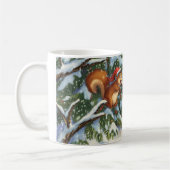 Festliche Eichhörnchen Winter-Tasse Kaffeetasse (Links)