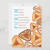 Festliche Einladung von Purim Hamentashen (Vorderseite)
