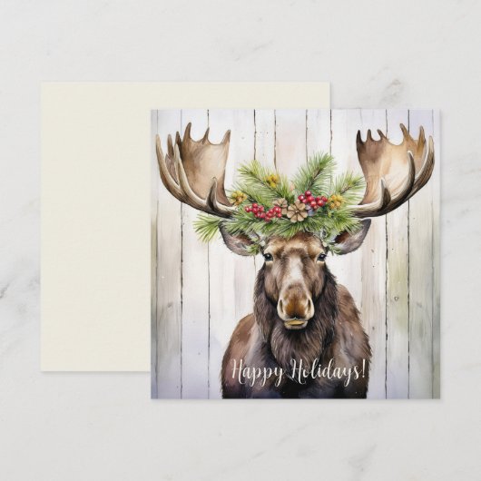 Festliche Elche Weihnachten (Vorne/Hinten)