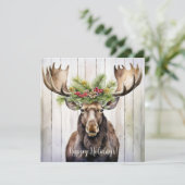 Festliche Elche Weihnachten (Stehend Vorderseite)