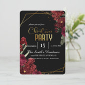 Festliche elegante Blume, zauberhafter Weihnachtsm Einladung (Stehend Vorderseite)