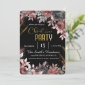 Festliche elegante Blume, zauberhafter Weihnachtsm Einladung (Stehend Vorderseite)