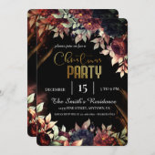 Festliche elegante Blume, zauberhafter Weihnachtsm Einladung (Vorne/Hinten)