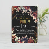 Festliche elegante Blume, zauberhafter Weihnachtsm Einladung (Stehend Vorderseite)