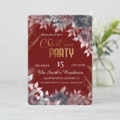 Festliche elegante Blume, zauberhafter Weihnachtsm Einladung (Stehend Vorderseite)
