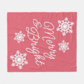 Festliche elegante Frohe Festtage auf hellrot Fleecedecke (Vorderseite (Horizontal))