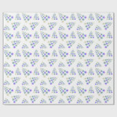 Festliche Elegante Snowflake Weihnachtsbaummuster Geschenkpapier (Flach)
