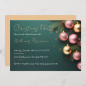 Festliche Elegante Weihnachts-Party Einladung (Vorne/Hinten)