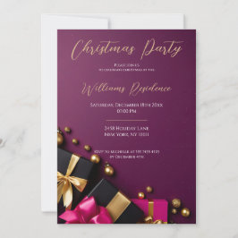 Festliche Elegante Weihnachts-Party Einladung