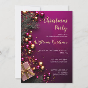 Festliche Elegante Weihnachts-Party Einladung